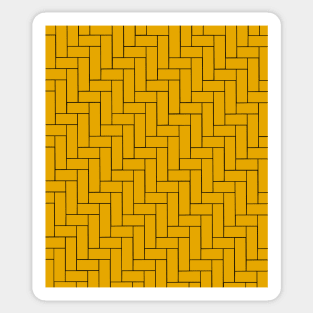 Yellow and Black Geometric Tiles Sticker